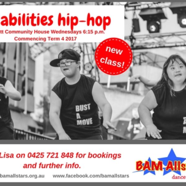 Three hip hop dancers on stage