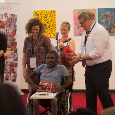 Dion Beasley, Winner 2018,The Michele Castagna individual artist with disability award.