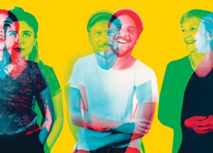 3 people, people smiling. 