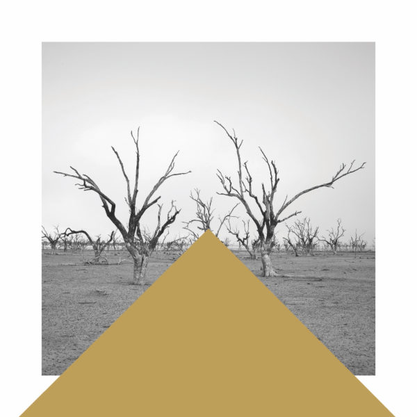 Image: James TYLOR, Economics of water #1 (Flood) (2018), photographic print with gold paint, 100 x 100cm, image courtesy of the artist and Vivien Anderson Gallery.