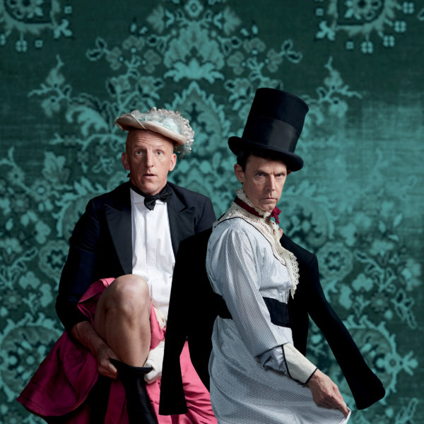 David Woods and Jon Haynes dressed in period costumes
