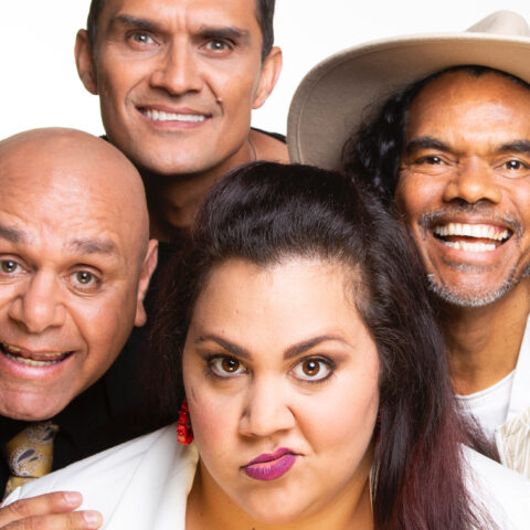 Aboriginal Comedy Allstars featuring Sean Choolburra, Kevin Kropinyeri, Andy Saunders and Steph Tisdell.