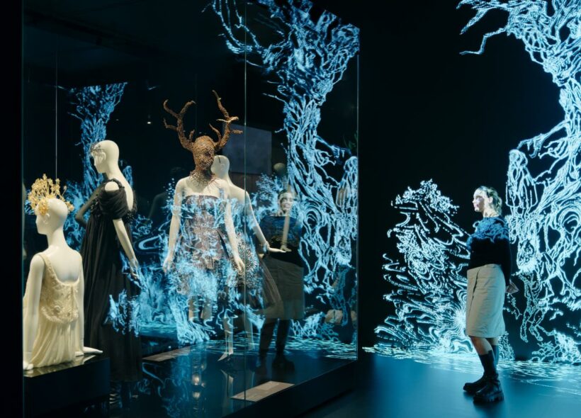 Installation view of Alexander McQueen: Mind, Mythos, Muse at NGV International © Alexander McQueen