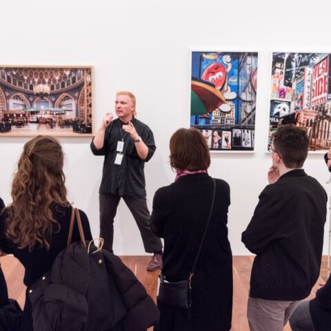 Auslan tours, led by artists who are Deaf, introduce visitors to select exhibitions and highlights from the NGV Collection