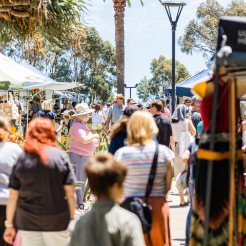 People shopping at Perth Makers Market