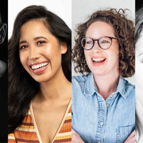 Headshots of the panellists and MC (from left to right): Dan Daw, Michelle Cheng, Fiona Murphy and Anthea Williams.