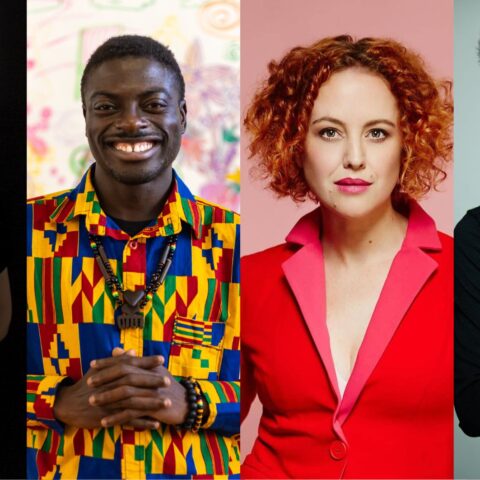 Headshots of the panellists (from left to right): Danielle Gullotta, Emmanuel Asante (photo by Mosca Media Australia), Kerri Glasscock (photo by Sally Flegg) and Jeremy Lowrenčev.