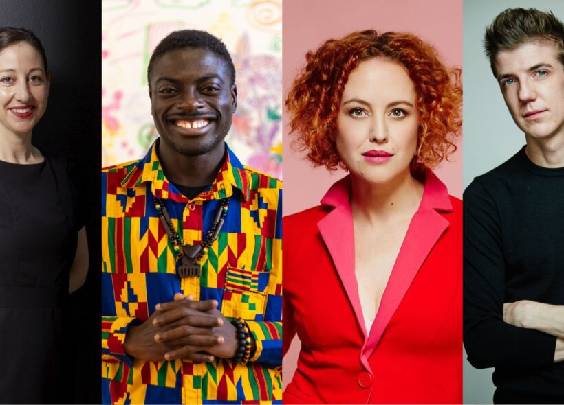 Headshots of the panellists (from left to right): Danielle Gullotta, Emmanuel Asante (photo by Mosca Media Australia), Kerri Glasscock (photo by Sally Flegg) and Jeremy Lowrenčev.