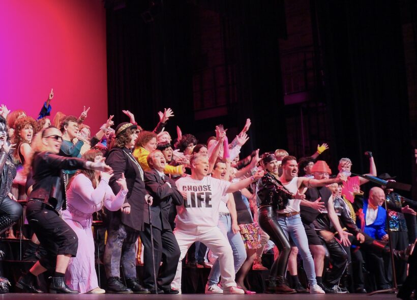 Performance image from Sydney Gay & Lesbian Choir’s concert Back to the 80s