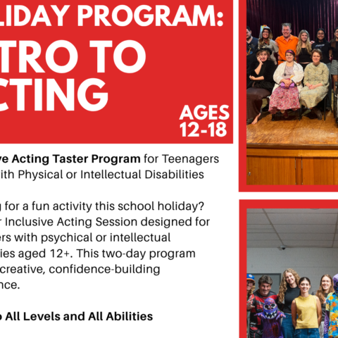 ACTUP VIC October Holiday Program Intro to Acting Flyer
