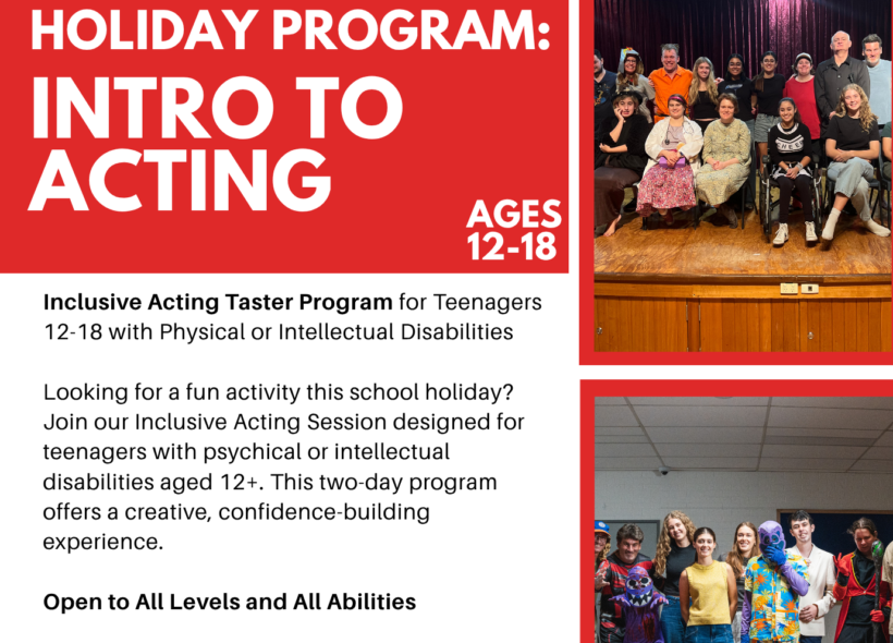 ACTUP VIC October Holiday Program Intro to Acting Flyer