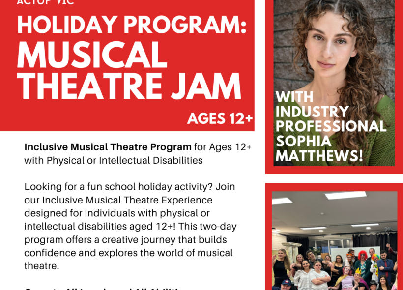 ActUp Vic October Holiday Program Musical Theatre Jam