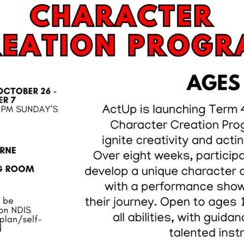 CHARACTER CREATION PROGRAM FLYER FOR TERM 4