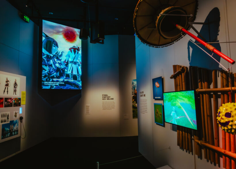 A room in the Game Worlds exhibitions