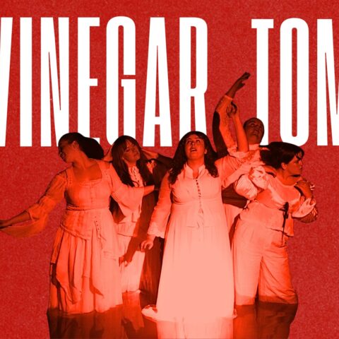 Red image with text