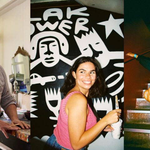 Collage of headshots of the panellists (from left to right): Daniel McDonald, Aretha Brown (photo by Sim Kaur) and Akala Newman (photo by Nicole Ainsworth)