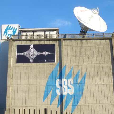 A photo of the outside of the SBS building in Sydney.