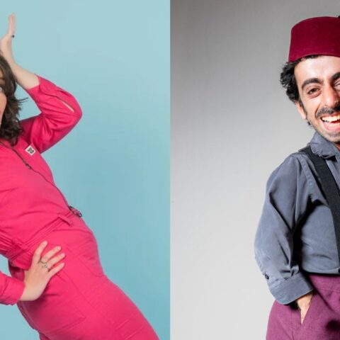 Headshots of comedians Alice Tovey and Imaan Hachiti (photo by Zoe Hyland).